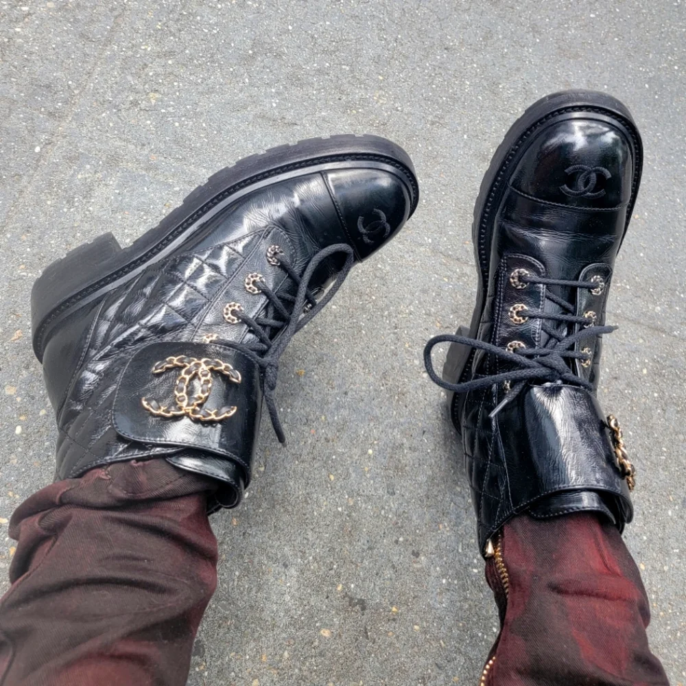 Chanel Biker Moto Boots